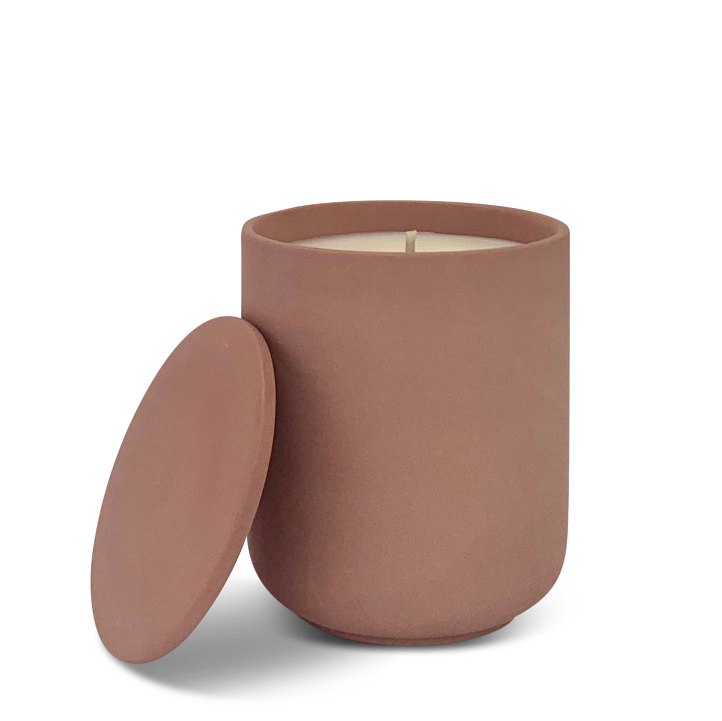 Ceramic Candle with Lid - Moroccan Rose