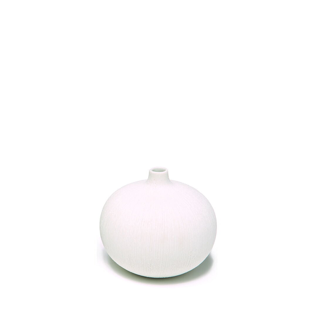 White Lindform Globe Vase