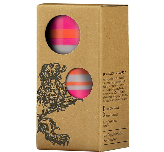 Striped Sunset Pink Candle