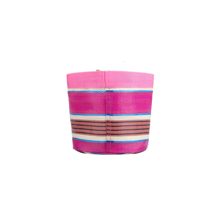 Eco Woven Pink Pot Cover