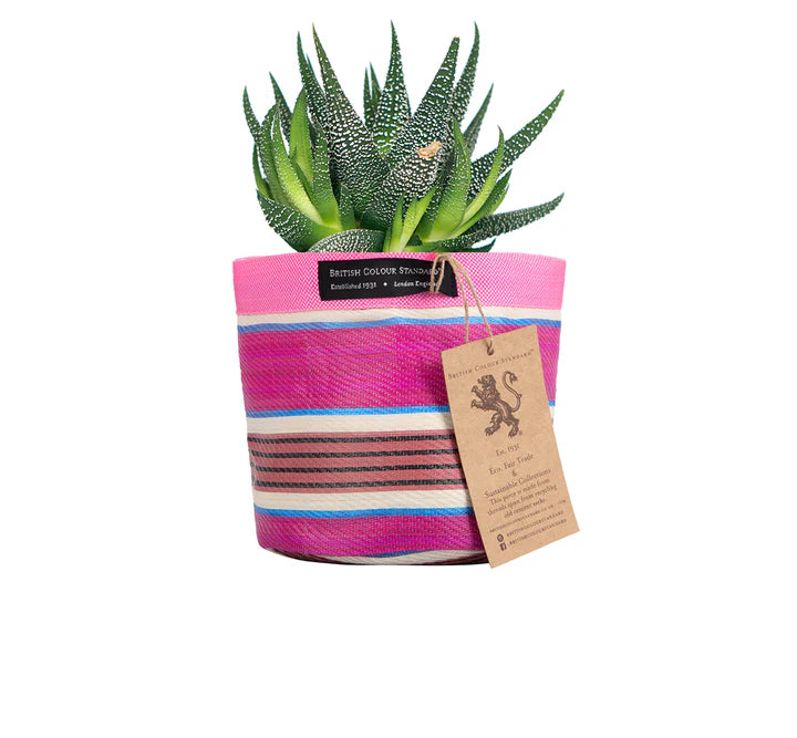 Eco Woven Pink Pot Cover