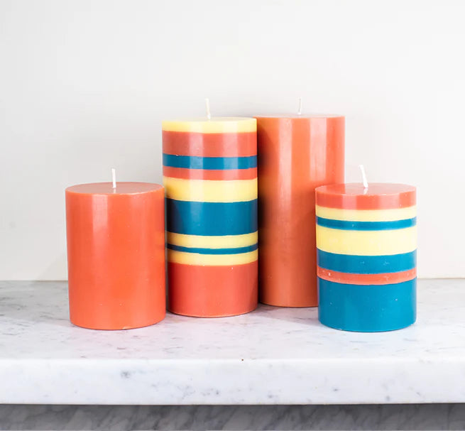 Solid Rust Pillar Candle