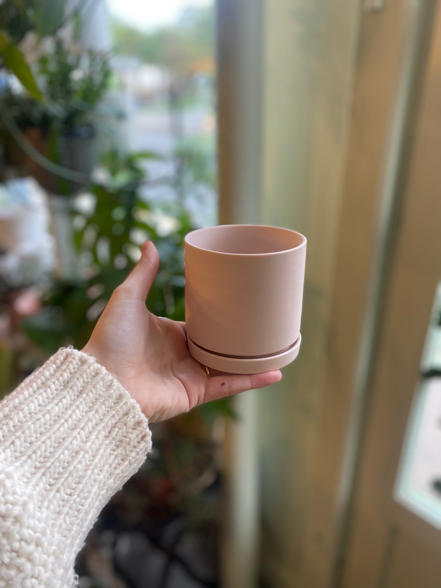 Pink Pot with Tray