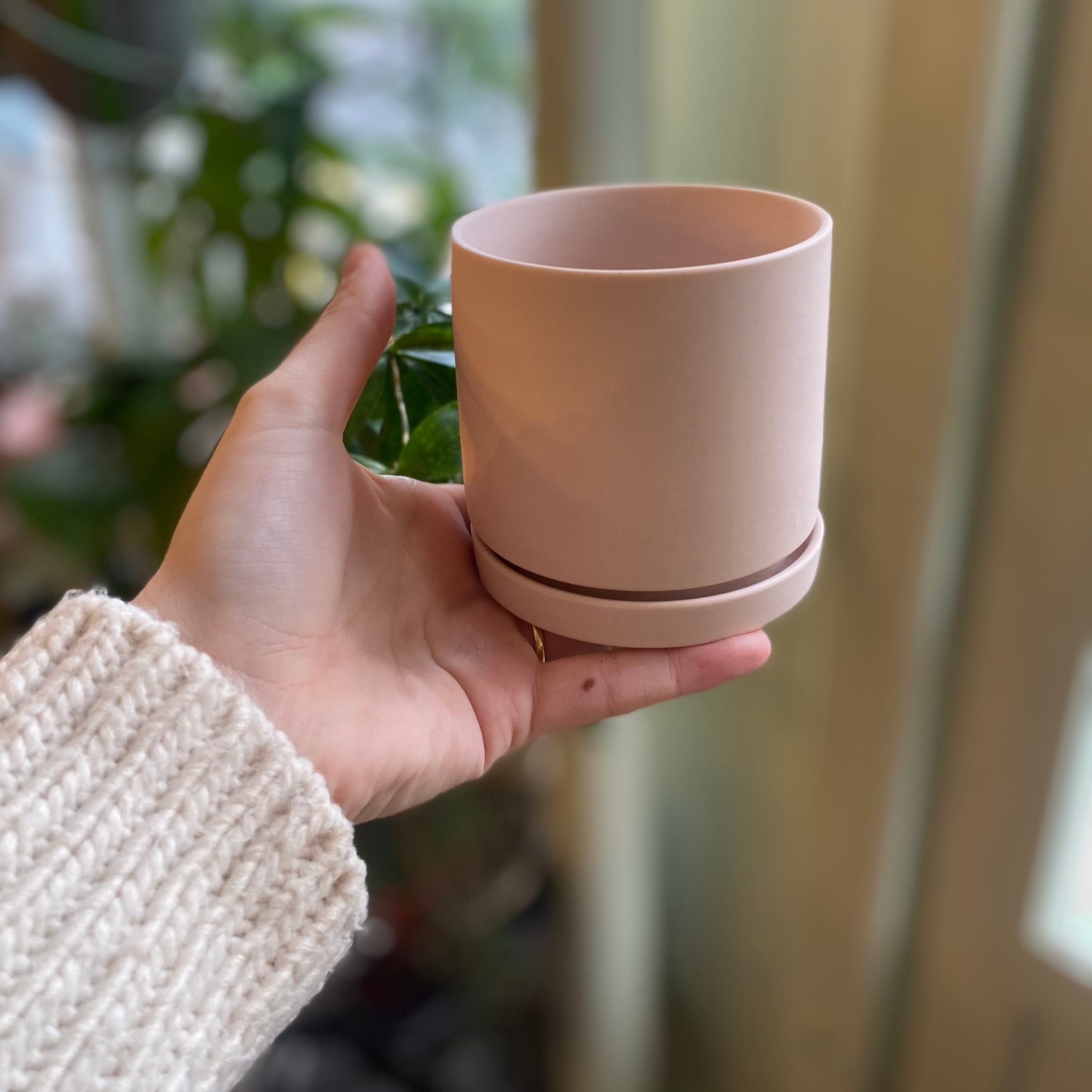 Pink Pot with Tray