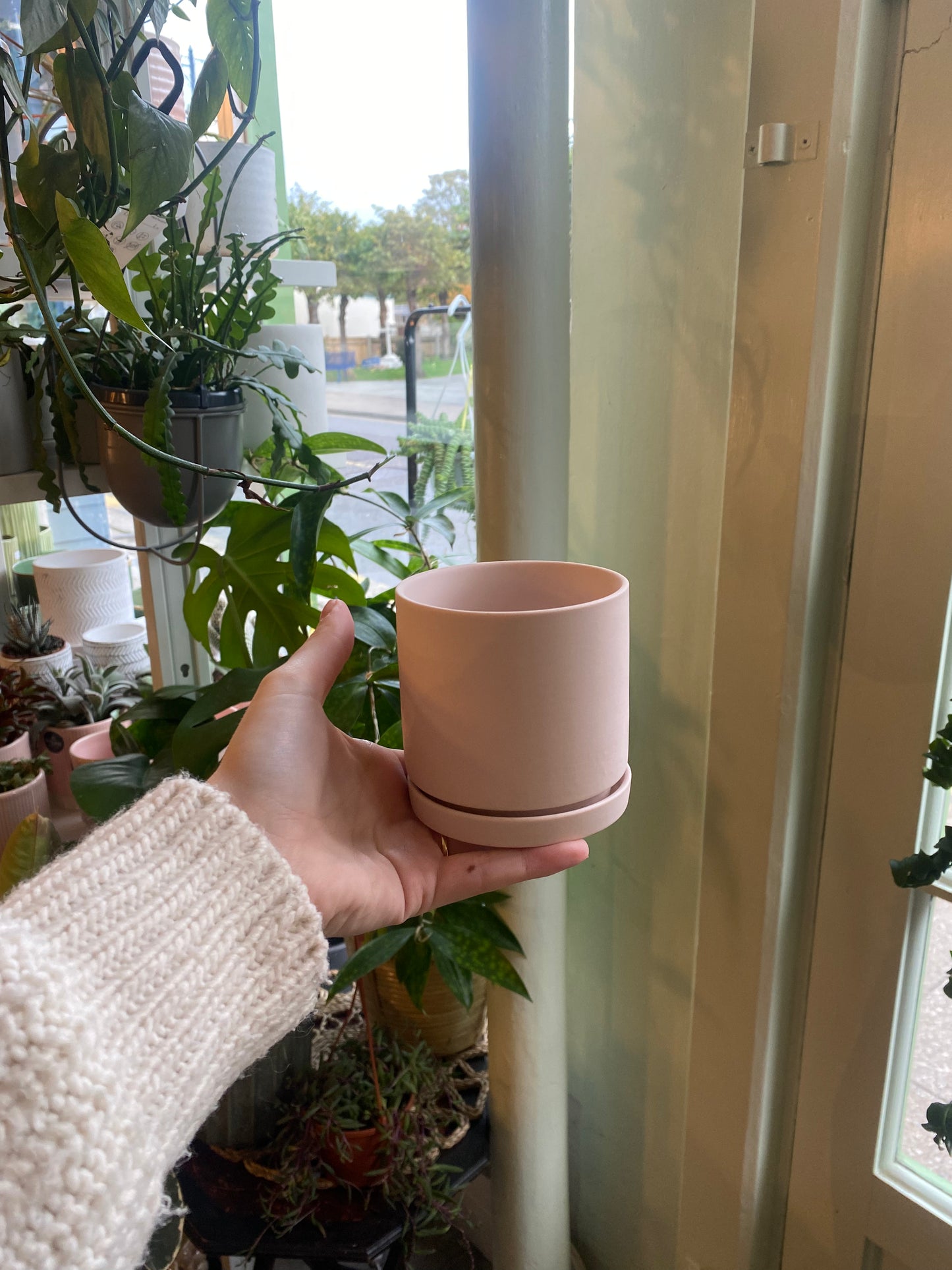 Pink Pot with Tray