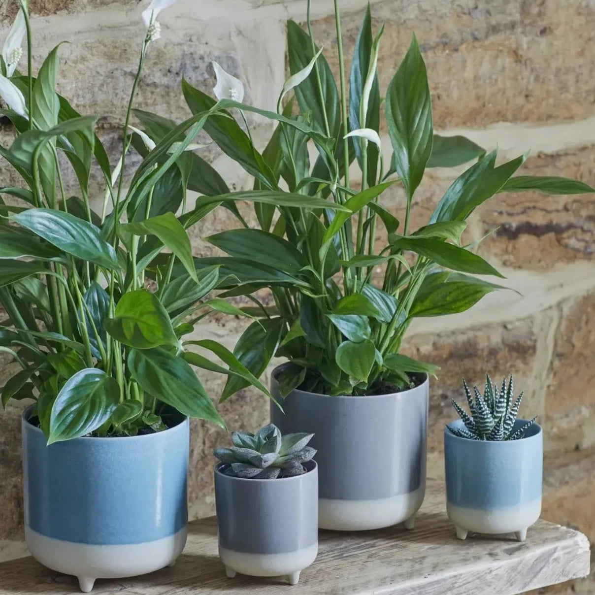 Blue Glazed Pot with Feet