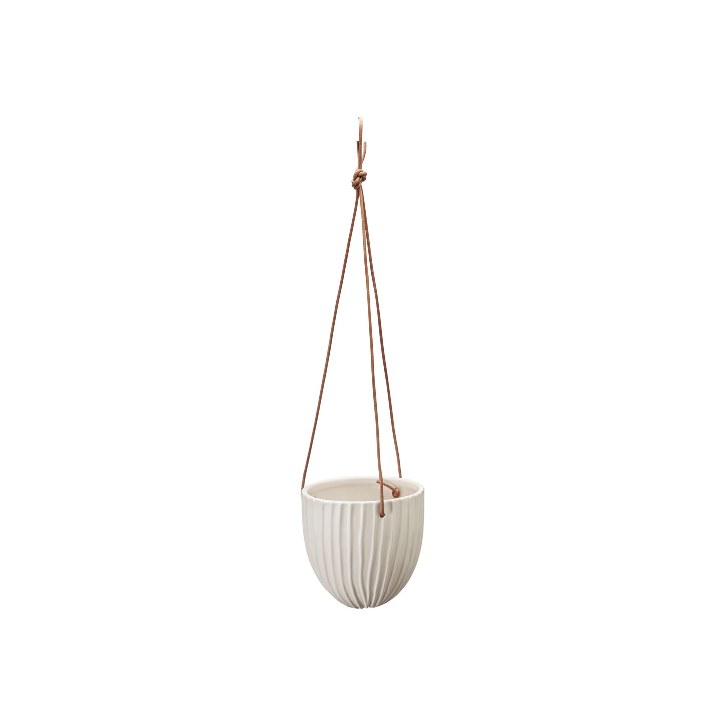 Ribbed Hanging Planter