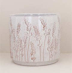 Rustic Lavender Stoneware Pot
