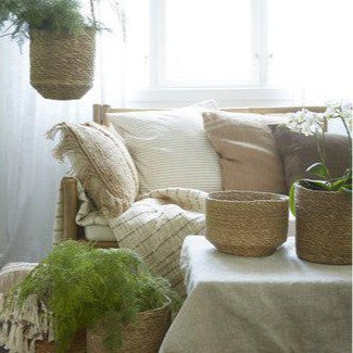 Belle Natural Woven Basket Pot
