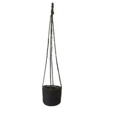 Belle Jute Black Hanging Plant Holder