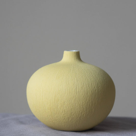 Yellow Lindform Orb Vase