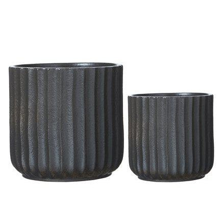 Black Matt Porcelain pot