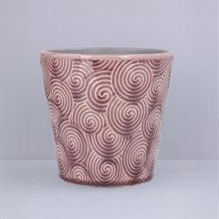 Pink Spiral Pot