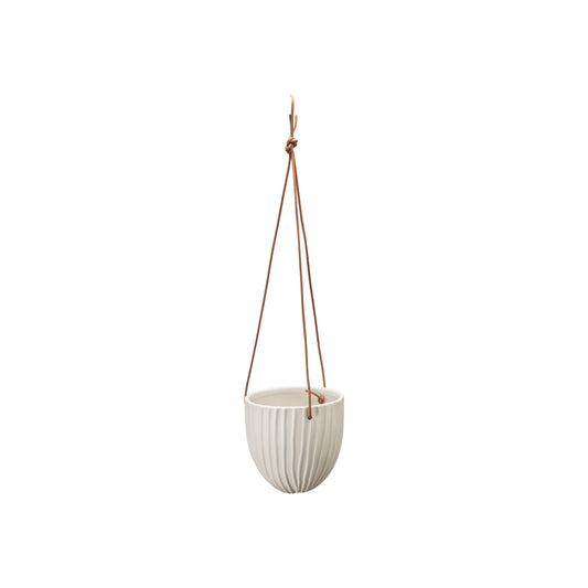 Ribbed Hanging Planter