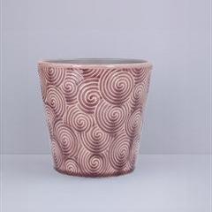 Pink Spiral Pot