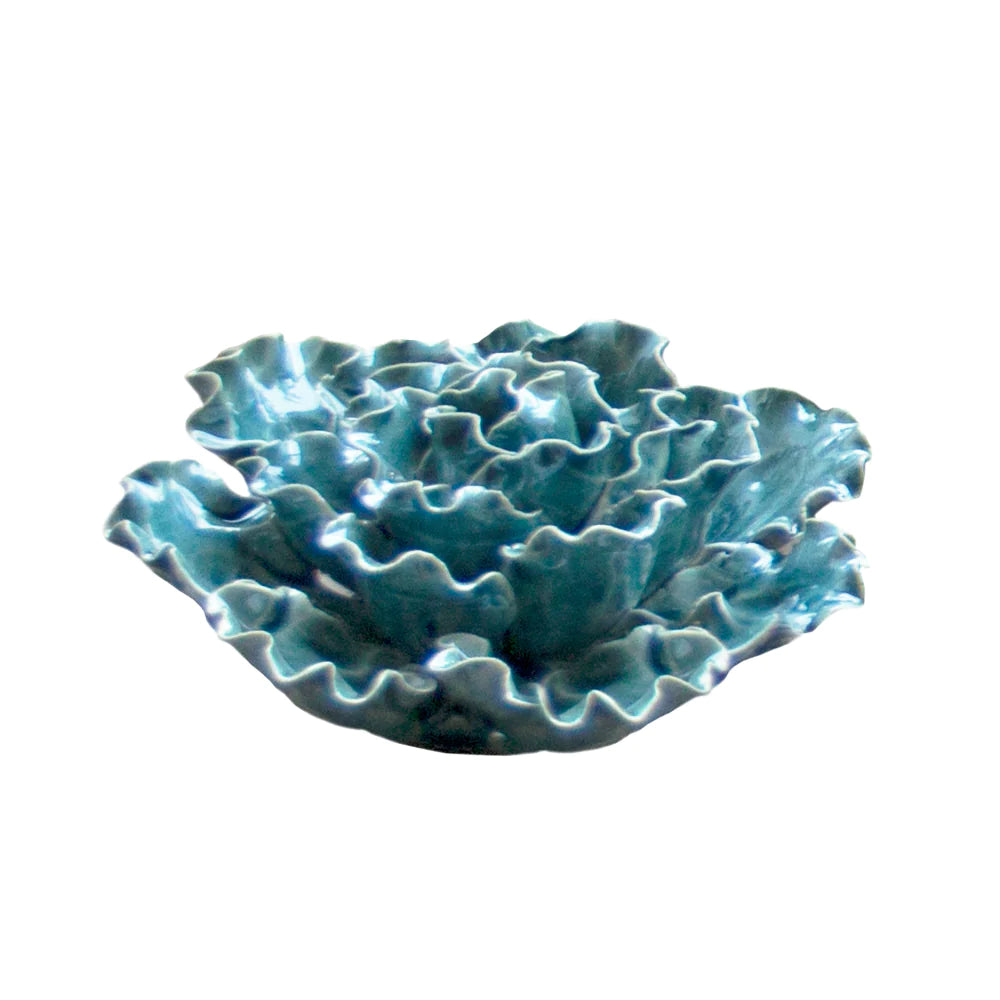 Teal Ceramic Wall Coral