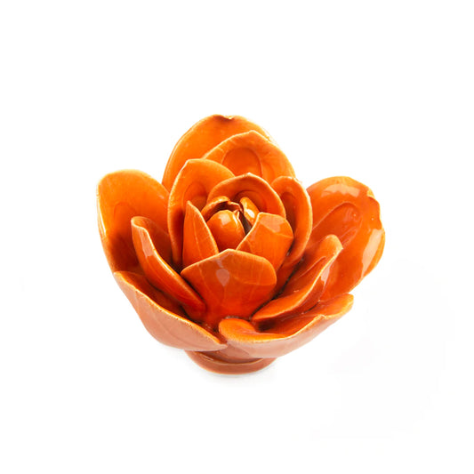 Orange Ceramic Wall Flower