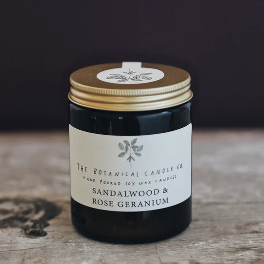 Soy Wax Candle Sandalwood & Geranium